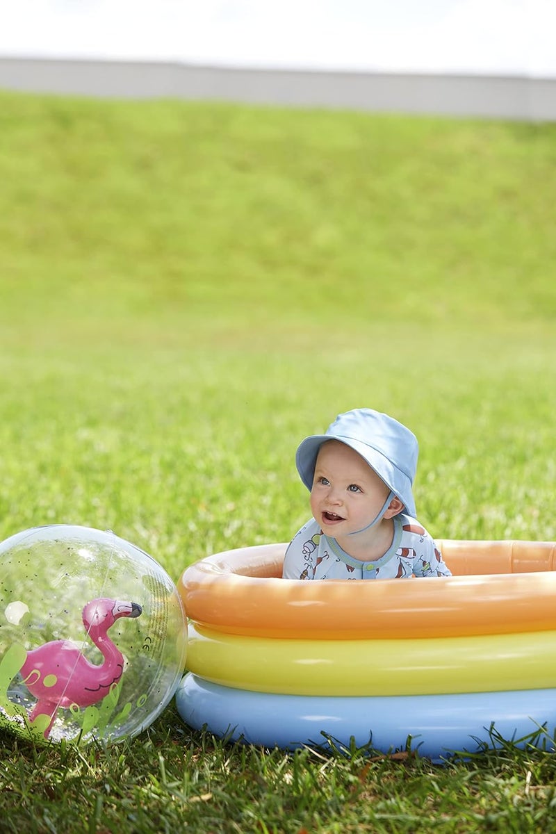 MudPie Baby-Boys Baby Boys Rashguard Swimsuit and Hat Set - Image 4